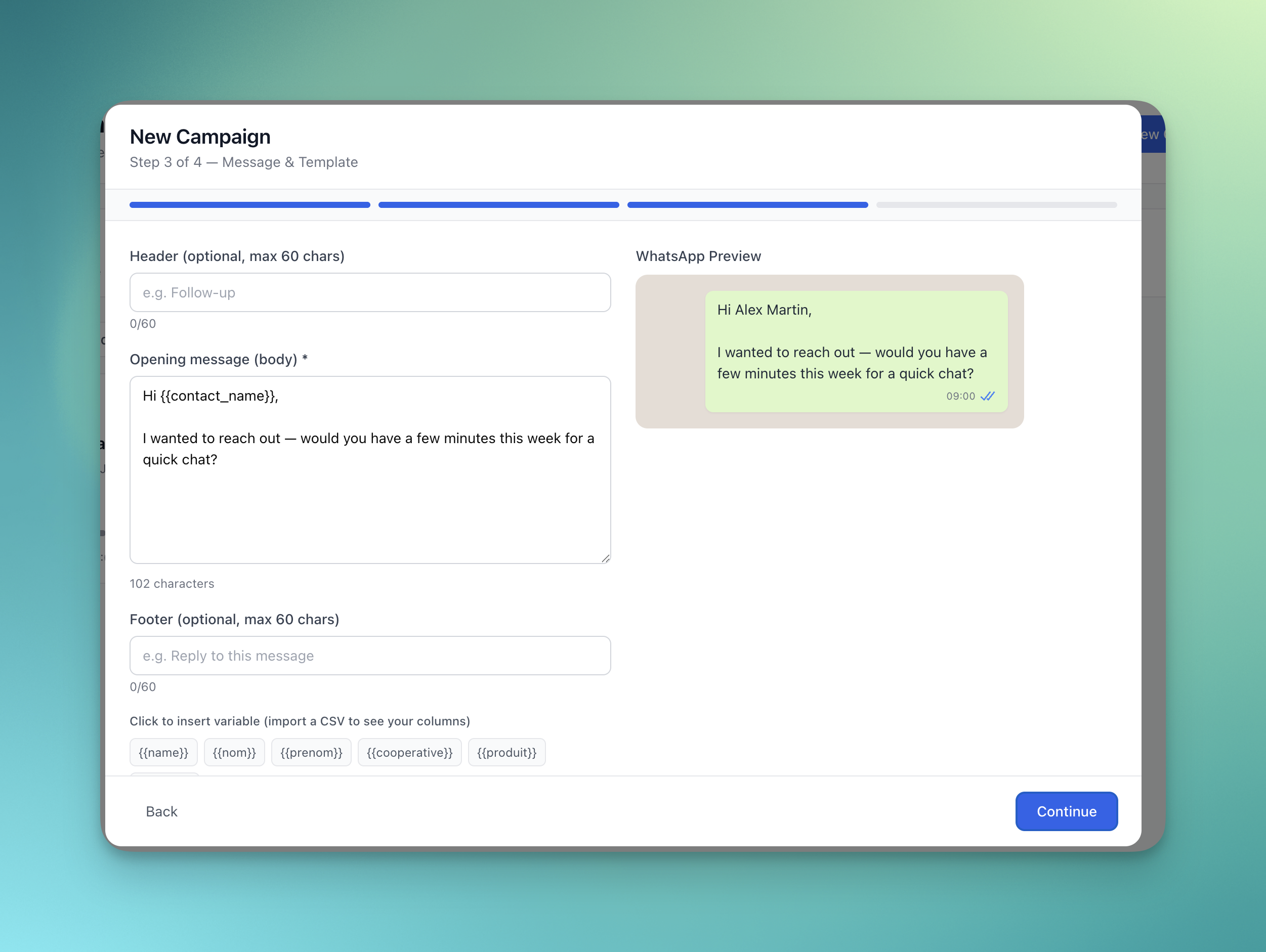 Créateur de campagnes